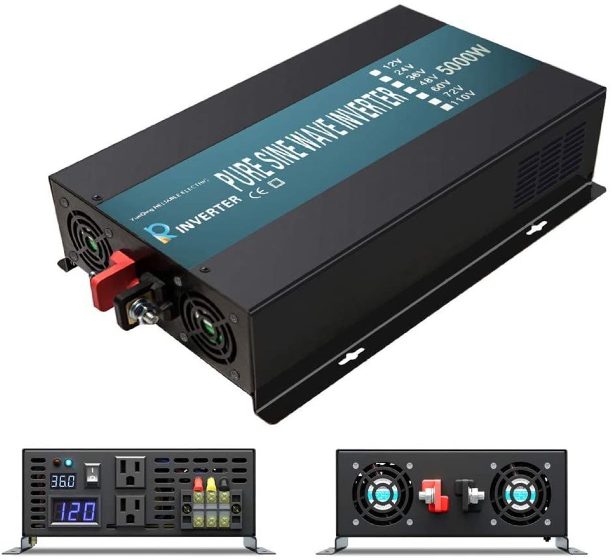 อินเวอร์เตอร์พลังงานแสงอาทิตย์ - Pure Sine Wave Inverter 5000W 48V 220V บทวิจารณ์และราคา