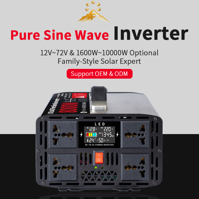 อินเวอร์เตอร์แบบพกพา Pure Sine - Pure Sine Wave Inverter 5000W 48V 220V บทวิจารณ์และราคา