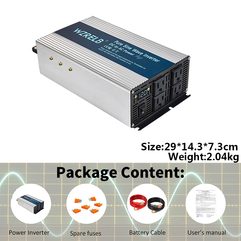 อินเวอร์เตอร์คลื่นไซน์บริสุทธิ - Inverter Pure Sine Wave 60Hz 120V 3000W บทวิจารณ์และราคา