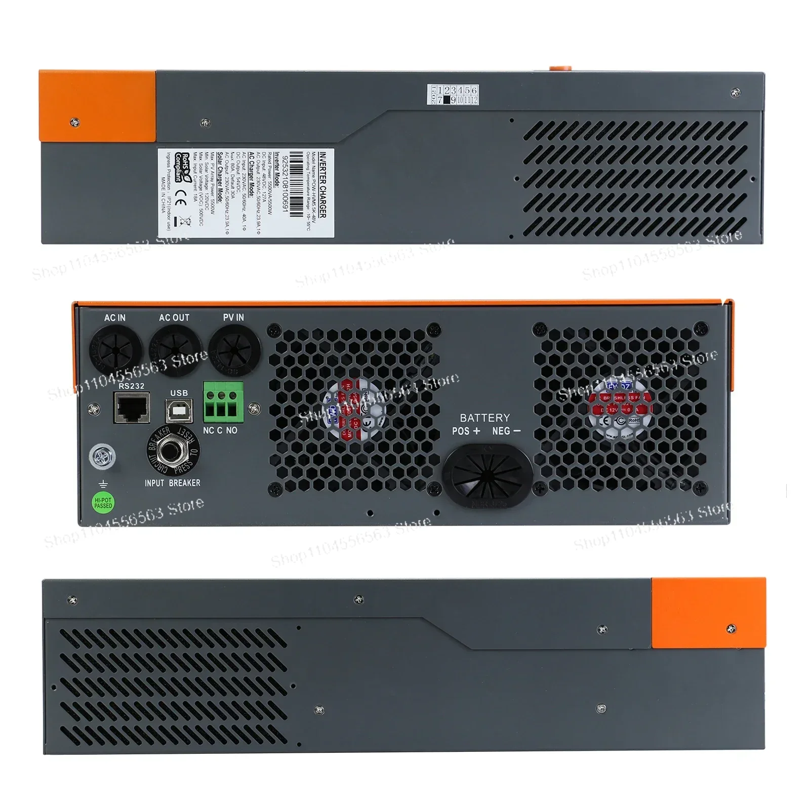 อินเวอร์เตอร์พลังงานแสงอาทิตย์ - Hybrid Solar Inverter 5.5Kw Mppt 48V บทวิจารณ์และราคา