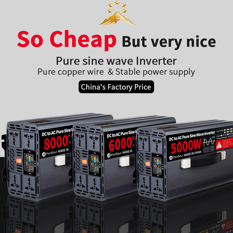 อินเวอร์เตอร์แบบออฟกริด 5KW 6K - Pure Sine Wave Inverter 5000W 48V 220V บทวิจารณ์และราคา